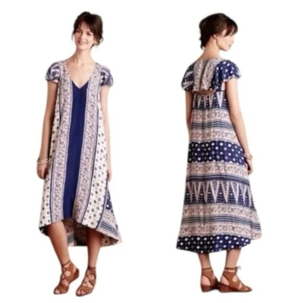 Maeve by Anthropologie Maeve Summertide Cape High-Low Swing‎ Dress